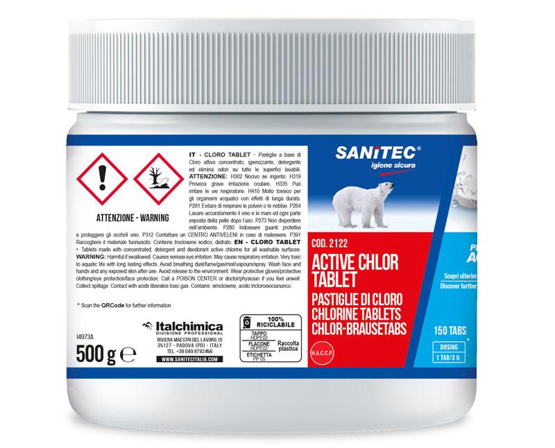Sanitec Cloro klórtabletta - 500 g/150 db Másodlagos kép