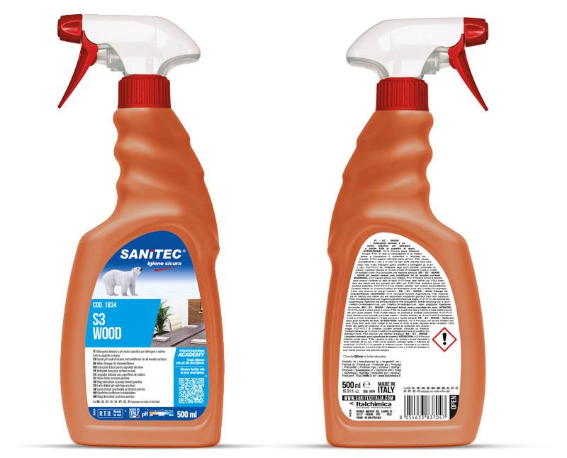 Sanitec Legno Trigger antisztatikus bútorápoló fa felületekhez 500 ml