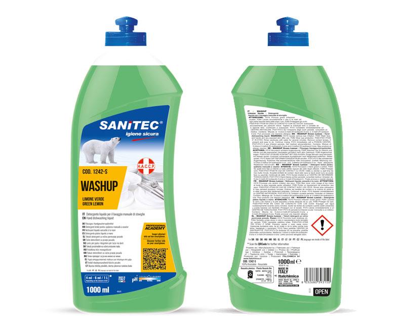 SANITEC PIATTI Limone Verde kézi mosogatószer koncentrátum 1000 ml Fő kép