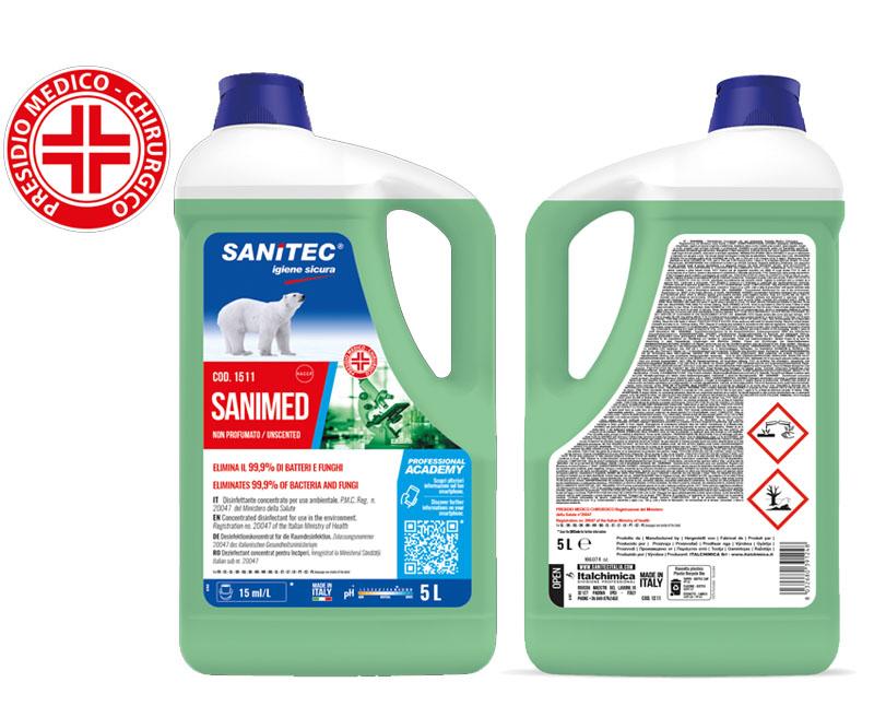 SANITEC SANIMED fertőtlenítő tisztítószer 5 kg Fő kép