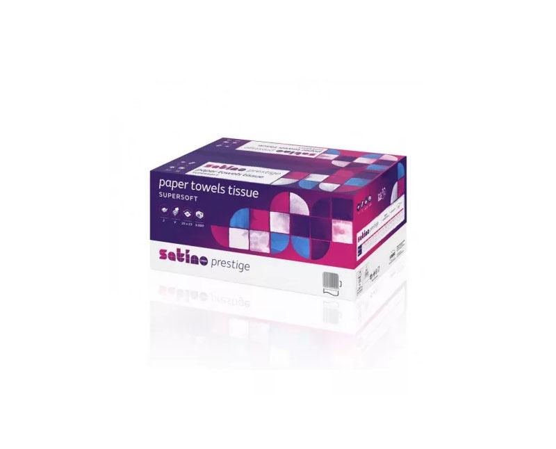 Satino Wepa Prestige V hajtogatott kéztörlő - 2 rétegű - cellulóz - 25 x 23 cm