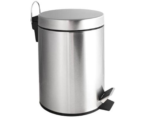 Simex pedálos szemetes rozsdamentes szálcsiszolt 5 l Fő kép