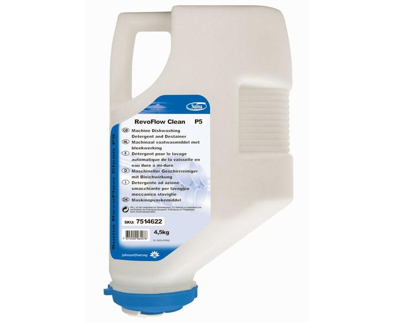SUMA Revoflow Clean P5 gépi mosogatószer közepesen kemény/kemény vízhez 3 x 4,5 kg Fő kép