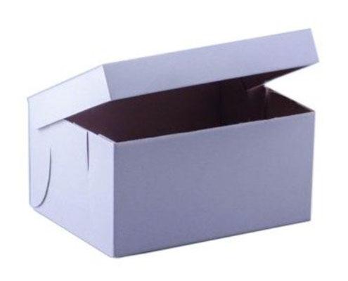 Süteményes fedeles papírdoboz fehér 24 x 18 x 12 cm Fő kép