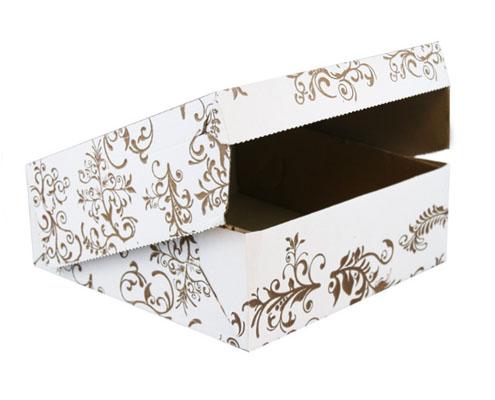 Süteményes papírdoboz mintás 19 x 19 x 10 cm Fő kép