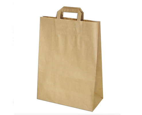 Szalagfüles papírtáska barna 26 + 12 x 36 cm Fő kép