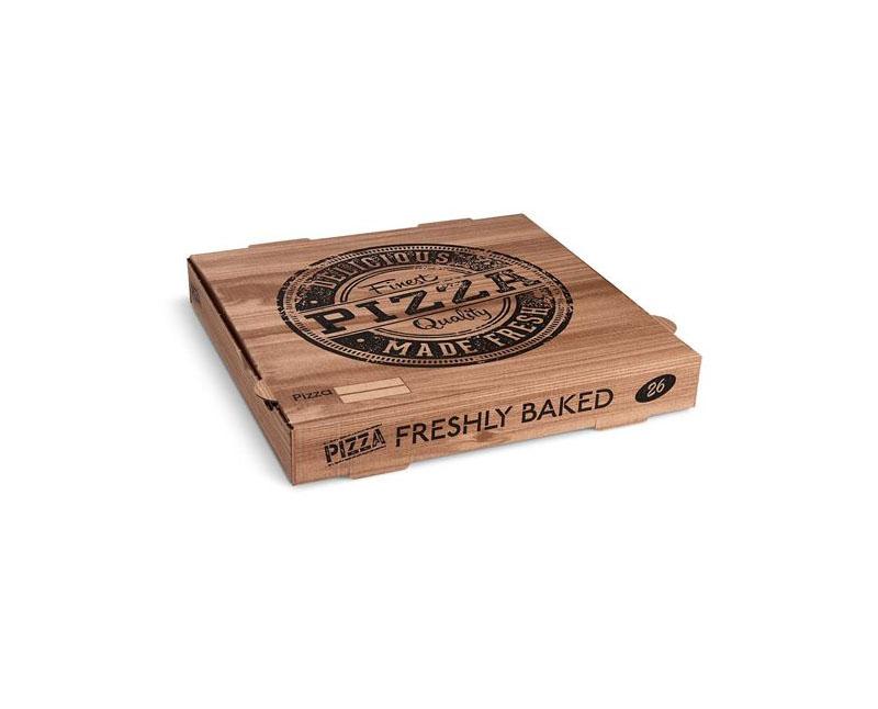 Szögletes pizzadoboz Wood 26 x 26 x 4 cm Fő kép