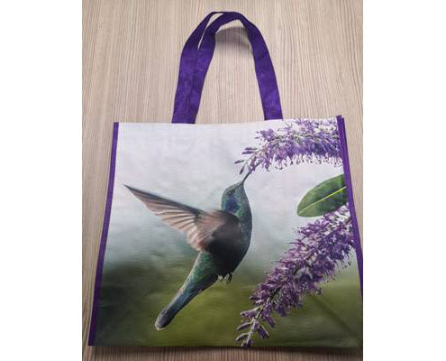 Szőtt PP táska kolibri mintás 43 x 19 x 38 cm Fő kép