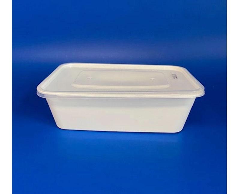 Tárolódoboz + tető 750 ml klasszik, fehér alj, átlátszó tető Fő kép