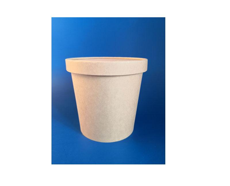Tető leveses barna kraft pohárhoz papír + PE 118 mm Másodlagos kép