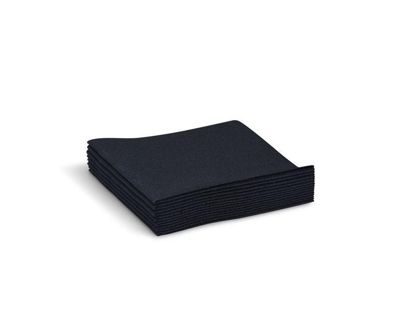 Textilhatású AIRLAID Szalvéta Papír Adagolóban 20 x 20 cm fekete Fő kép