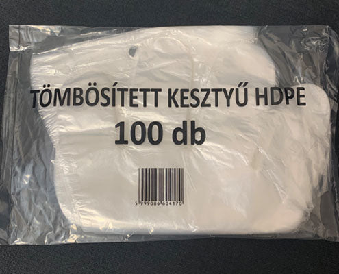 Tömbösített fóliakesztyű