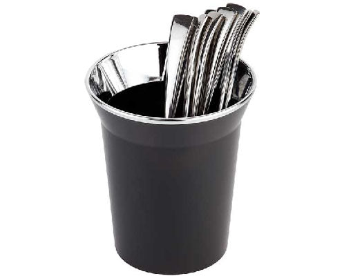Top Chrome asztali szemetes vagy evőeszköztartó, 13 x 15 cm, 1 l, SAN, fekete Fő kép
