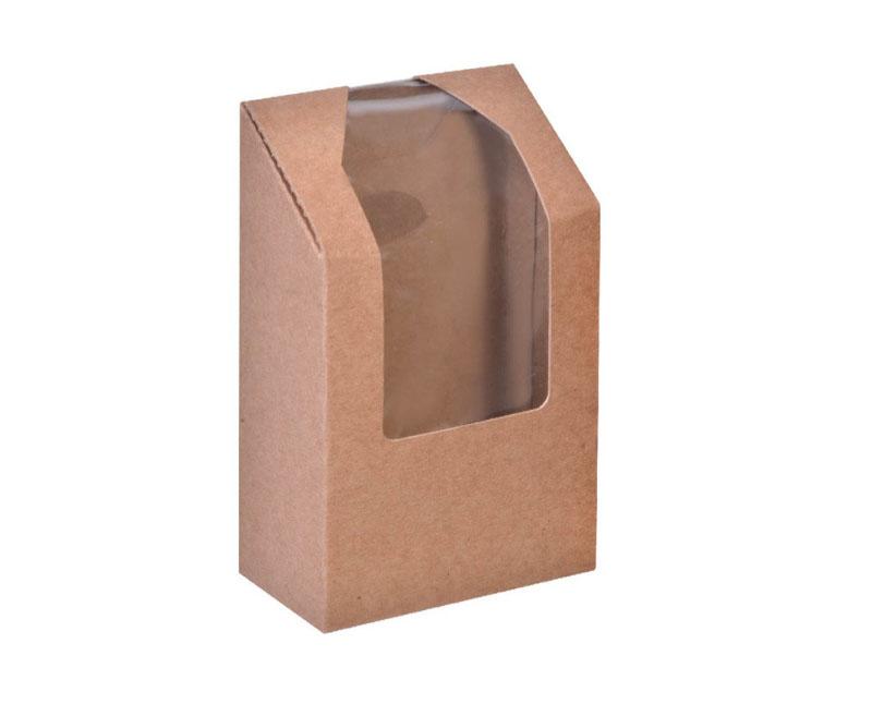 Tortilla/Wrap doboz, fedeles, 95 x 50 x 115 mm, kraft Fő kép