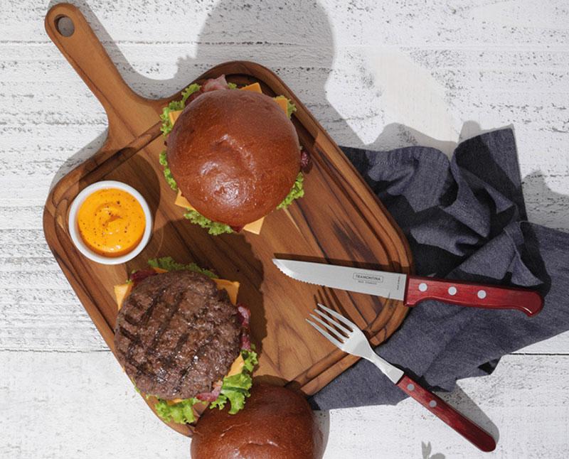 Tramontina steak & burger tikfa nyeles vágódeszka 40 cm Másodlagos kép