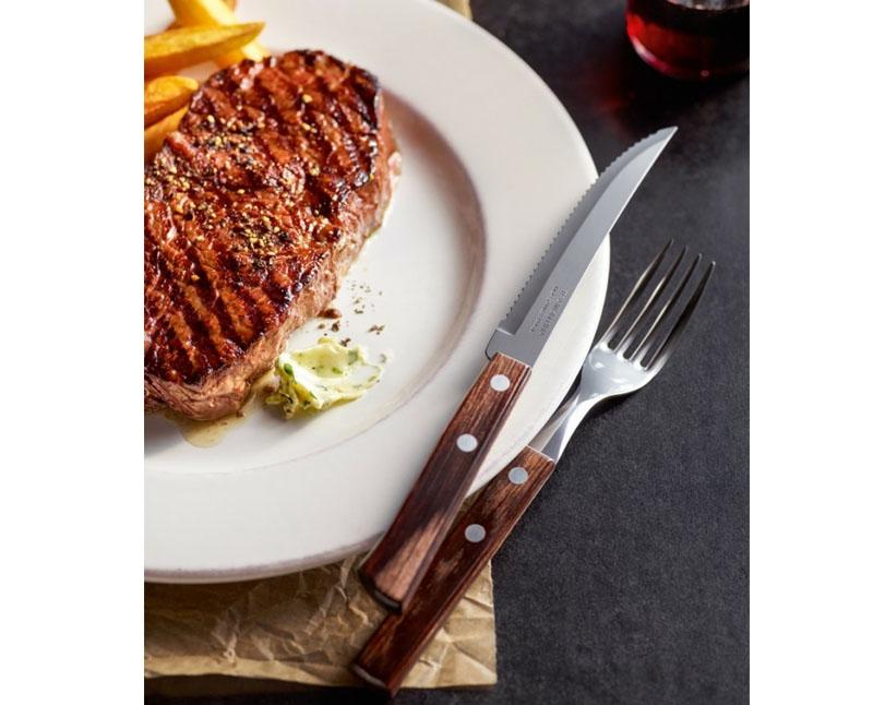 Tramontina steak/pizzakés készlet barna 6 db-os
