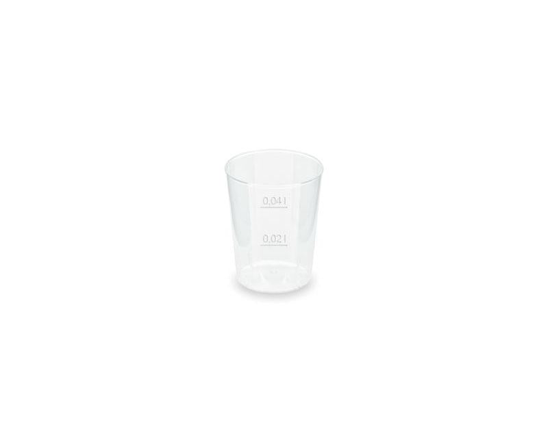 Újrahasználható műanyag snapszos pohár 2/4 cl