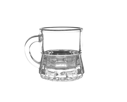 Üveg füles stampedlis pohár 20 ml