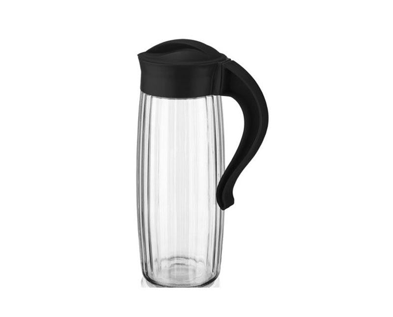 Üveg kancsó műanyag betéttel, fekete/áttetsző, 1,6 l Fő kép