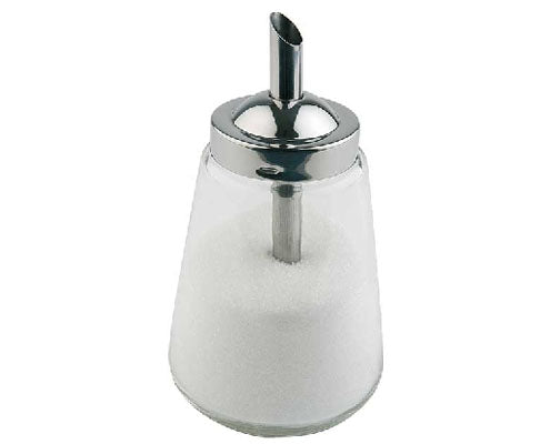 Üveg/rozsdamentes acél bólintós cukoradagoló 300 ml