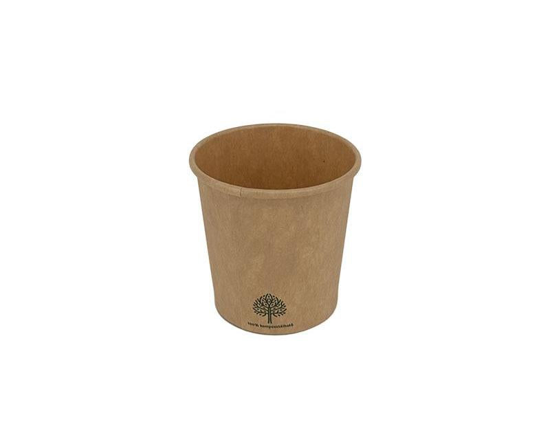 Vízbázisú kraft papírpohár 1 dl, 4oz, 100% komposztálható Fő kép