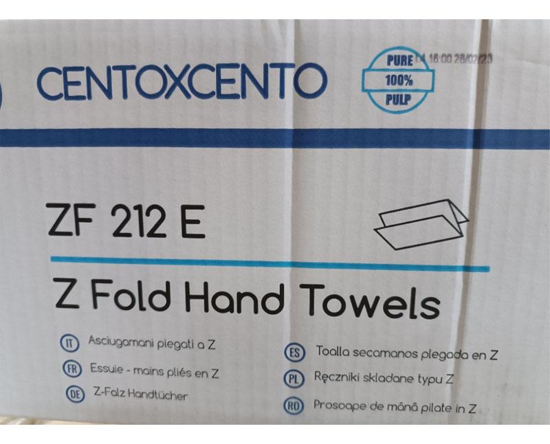 Z hajtogatott fehér kéztörlő 2 rétegű - interfoold
