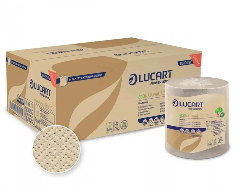 LUCART ECO Natural 2 rétegű tekercses kéztörlő 155 m