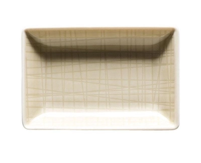 Rosenthal Mesh porcelán szögletes tányér krém színben - 10 x 7 cm kép