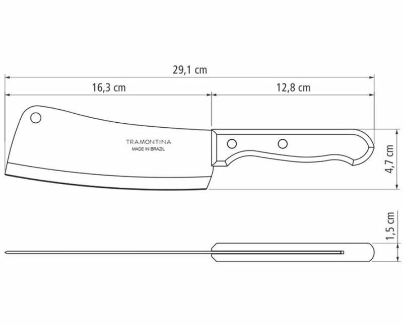 Tramontina Dynamic bárd barna nyéllel 15 cm