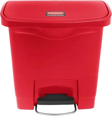 Rubbermaid Step On keskeny pedálos szemetes kuka 15 l piros