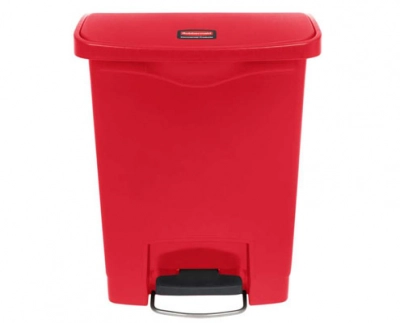 Rubbermaid Step On keskeny pedálos szemetes kuka 30 l piros kép