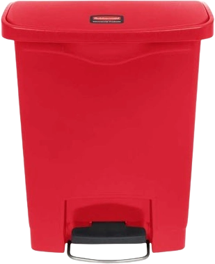 Rubbermaid Step On keskeny pedálos szemetes kuka 30 l piros