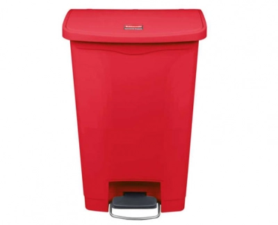 Rubbermaid Step On keskeny pedálos szemetes kuka 50 l piros kép