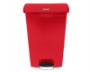 Rubbermaid Step On keskeny pedálos szemetes kuka 68 l piros