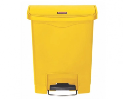 Rubbermaid Step On keskeny pedálos szemetes kuka 30 l sárga kép