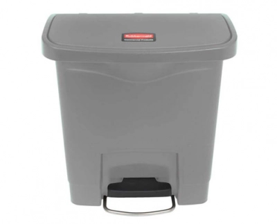 Rubbermaid Step On keskeny pedálos szemetes kuka 15 l szürke kép