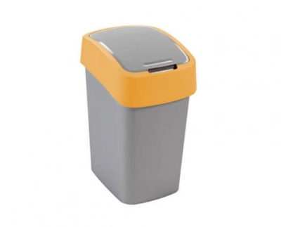 Curver "Pacific Flip Bin" billenő fedeles szemetes 25 l - Ezüst/sárga kép