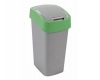 Curver "Pacific Flip Bin" billenő fedeles szemetes 50 l - Ezüst/zöld