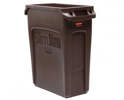 Rubbermaid Slim Jim keskeny szemetes kuka barna 60 l kép