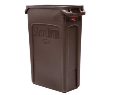 Rubbermaid Slim Jim szemetes kuka barna 87 l kép