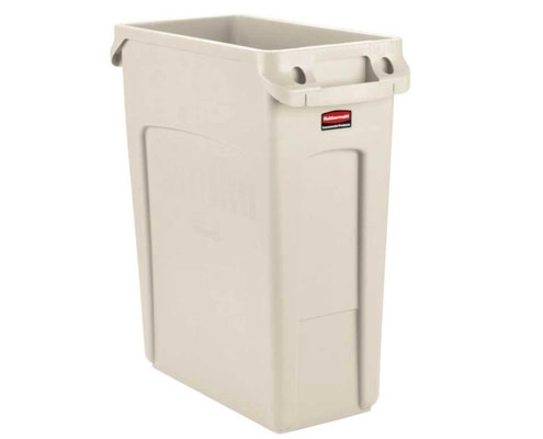 Rubbermaid Slim Jim keskeny szemetes kuka bézs 60 l