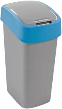 Curver "Pacific Flip Bin" billenő fedeles szemetes 50 l - Ezüst/kék