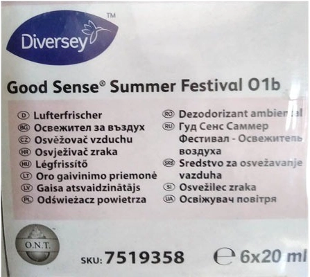 Diversey GOOD SENSE Summer légfrissítő patron kellemes illattal 6 x 20 ml