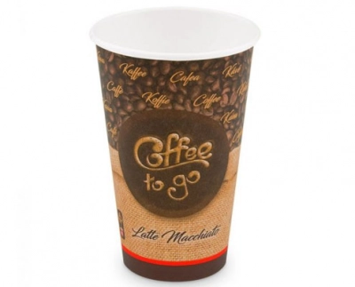 Mintás papírpohár 400 ml Coffee To Go 90 mm kép