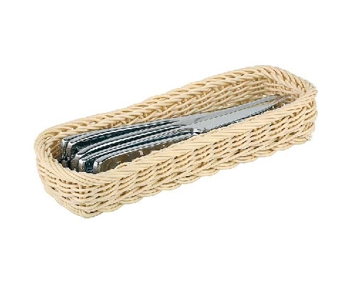 Natúr műrattan evőeszköztartó 27 x 10 x 4,5 cm