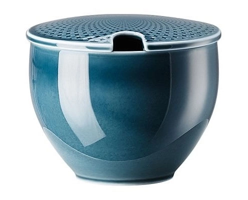 Rosenthal Junto Ocean Blue porcelán cukortartó 10 cm