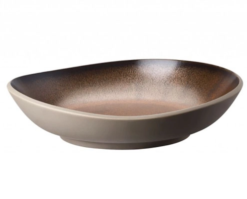 Rosenthal Junto Bronze porcelán mélytányér 22 cm