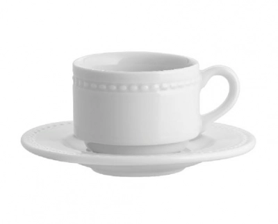 Vista Alegre Perla porcelán csésze + alj 20,6 cl 15,2 cm kép