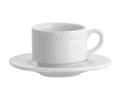 Vista Alegre Perla porcelán csésze + alj 20,6 cl 15,2 cm